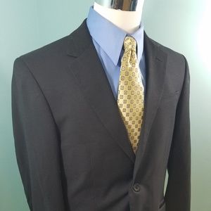 Kenneth Cole Reaction Dark Pinstripe 42L Suit  J16